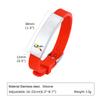 Vnox 12mm/16mm Personalized Autism Awareness Bracelet, Men Women Custom Medical Alert ID Bracelets,Anti-Lost Adjustable Bracelet