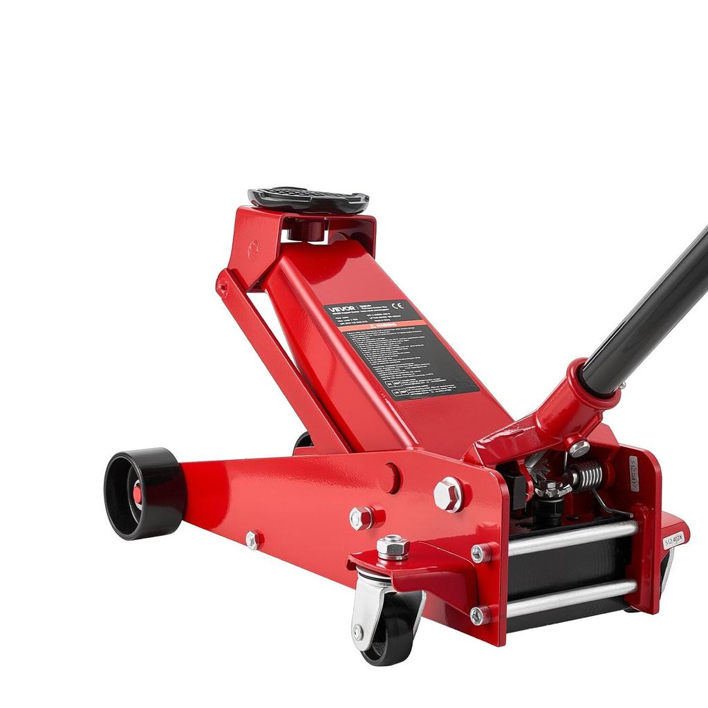 Low Profile Floor Jack, 3 Ton Capacity, Steel Racing Floor Jack with Single Piston Quick Lift Pump, Hydraulic Trolley Car Lift for Sports Cars,