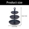 Mini Cake Stand For Dollhouses Simulation 3 Tiers Metal Design Lightweight Yet Stable Role Play Essential