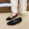 French Suede Mary Jane Shoes 2026 New Comfortable Spring and Autumn Shallow Single Shoes for Women