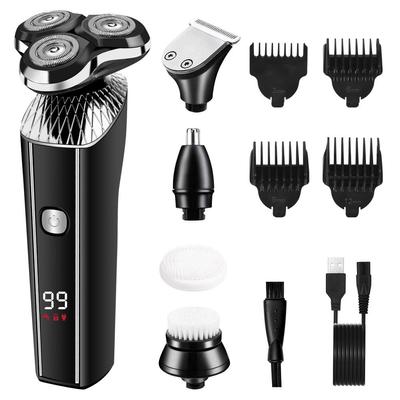Electric Razor for Men 5 In 1 Rotary Shavers Beard Trimmer Wet and Dry Electric Shaver