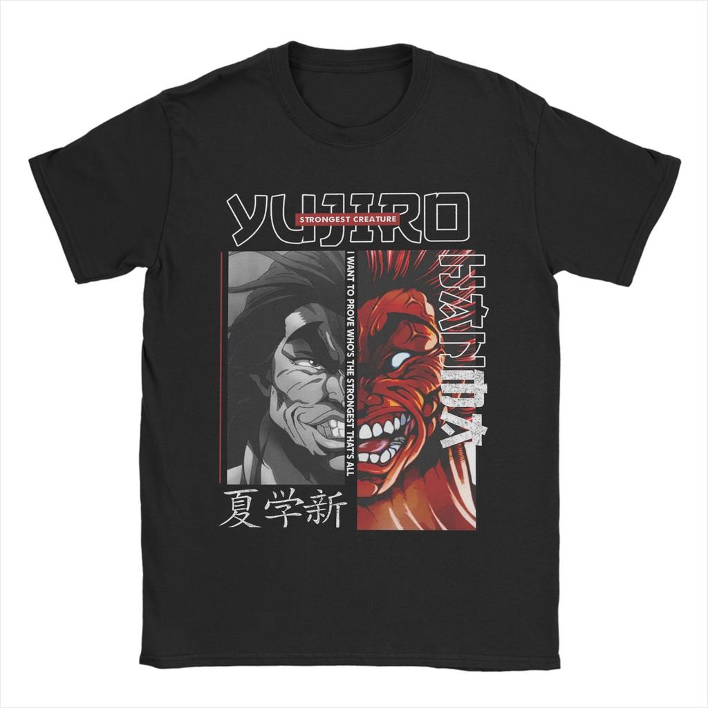 Men Yujiro Hanma The Strongest Creature Baki T Shirt  Cotton Clothes Funny Short Sleeve Crew Neck Tee Shirt Gift Idea TShirts