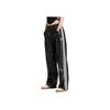 Adidas Originals Firebird Pleather Pants With Logo Pattern Side Stripes Outdoor Casual Sports Straight Loose Fit Pants Women Pants Black IY7245