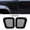 1 Pair Gloss Black ABS Plastic Front Side Fender Air Vent Cover Cap Grille Molding Trim Fit for Land Rover Defender -2004
