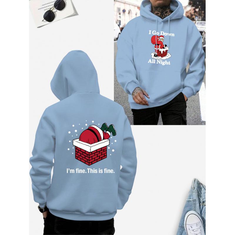 Men's Fashion Christmas Hoodie - Santa Casual Pullover
