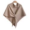 Women Knitted Shawl Wrap Scarf Solid Color Comfortable Cardigan Cape Imitation Cashmere Shoulder Tops Sweater