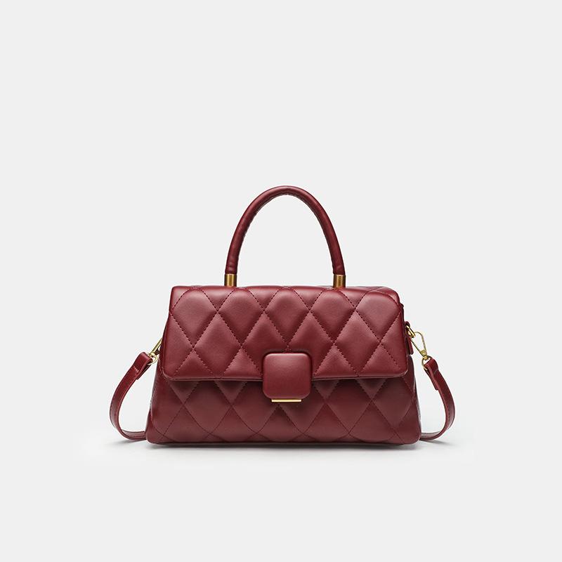 

2025 summer new diamond portable flip small square bag women s casual versatile single shoulder messenger small bag червоний