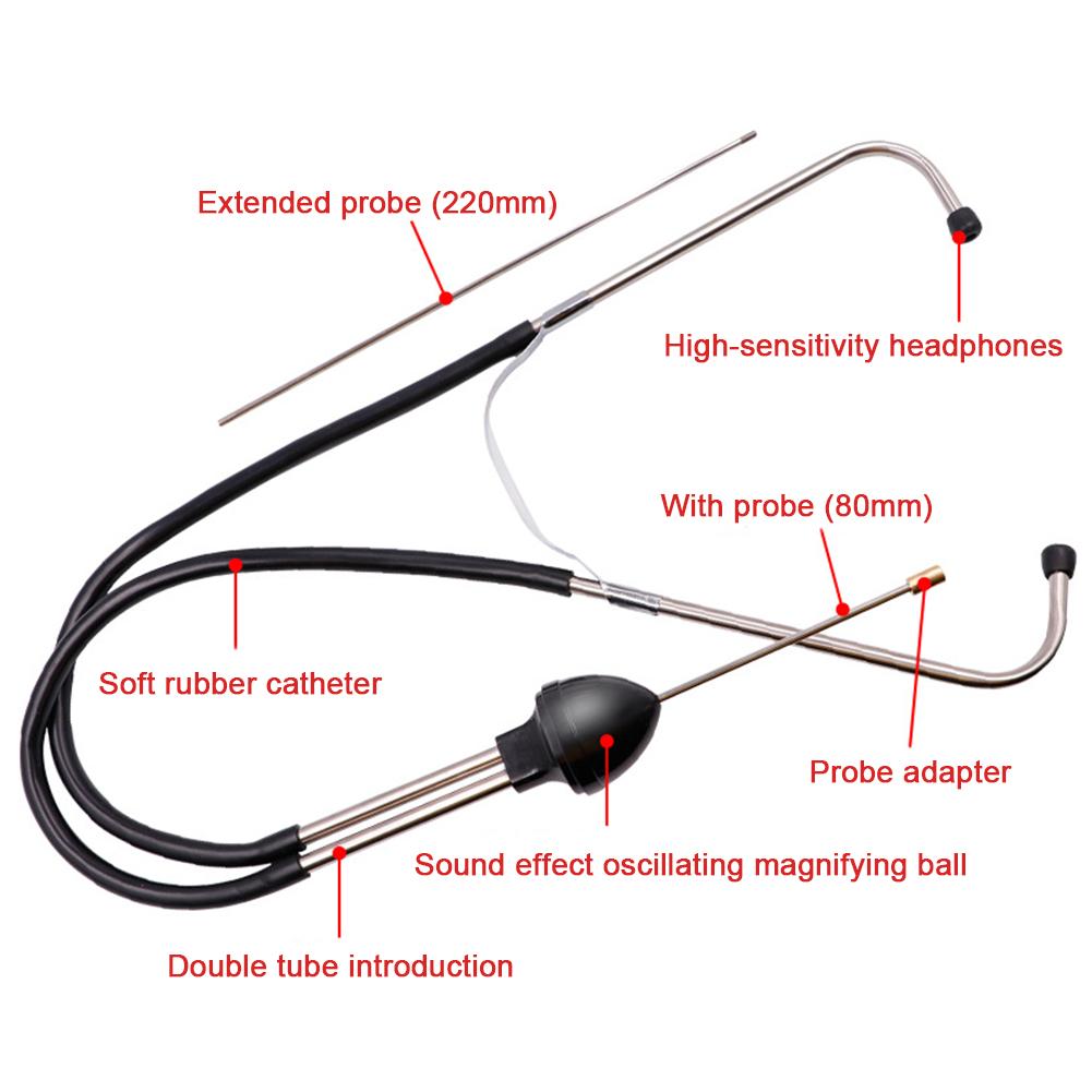 Auto Mechanics Stethoscope Car Engine Block Diagnostic Automotive Hearing Tool 10HZ-10KHZ Auto Mechanics Stethoscope Car Repair