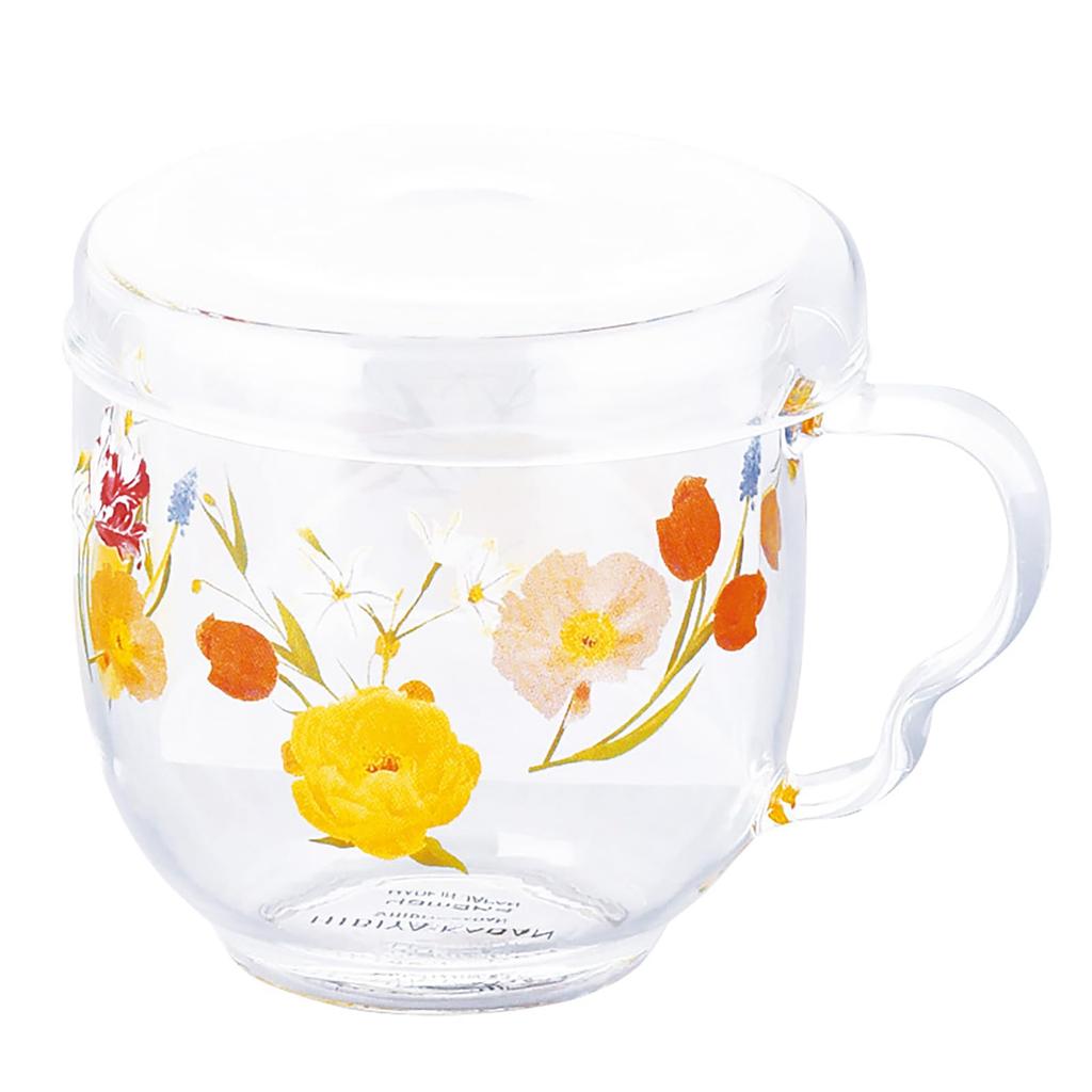 Yamaka Shoten X Language of Chamiel Tea Set Mug with Lid and Tea 270ml Diameter 8 X 8cm Hibiya Kadan FLORIOGRAPHY Day Gift Birthday Gift Goods