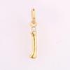 White Cubic Zirconia Pendant 925 Sterling Silver Gold Plated Jewelry Gift for Her