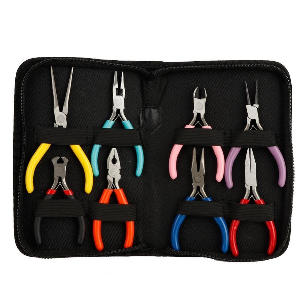8Pcs Mini Jewelry Pliers Durable Craft Tool Complete Set DIY Tool  Necklace Making 8Pcs