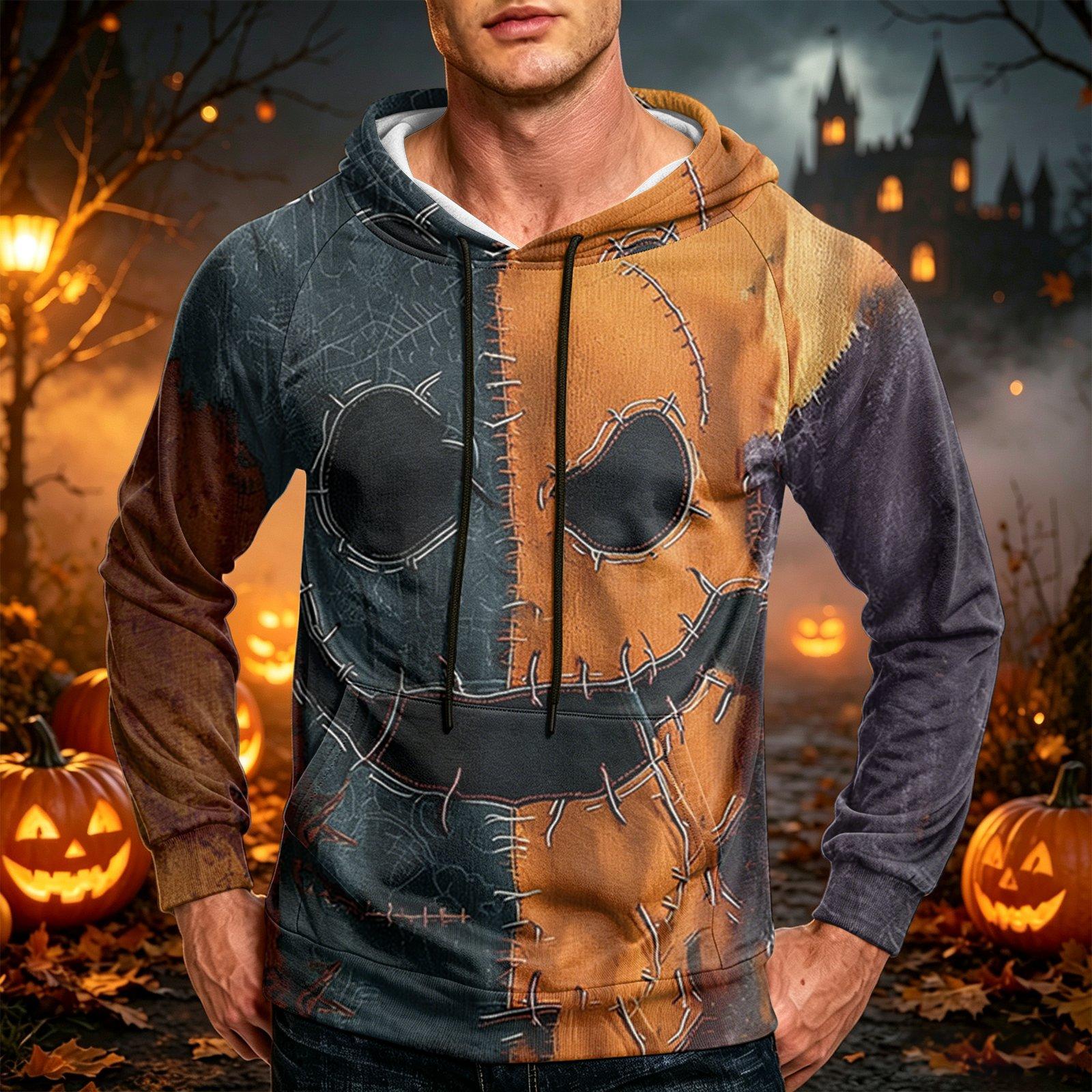 Men s Color Loose Fit Casual Hoodie with Pocket and Drawstring L