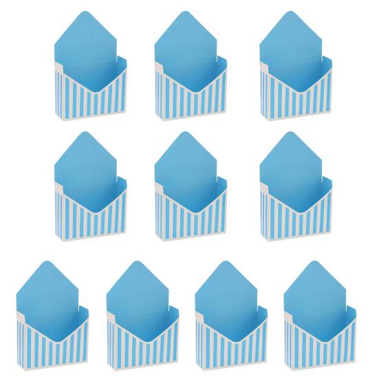 10 Pcs Valentine's Day Floral Envelope Boxes Empty Florist Bouquet Packaging Box Folding Paper Envelope Gift Box for Party Flower Wrapping Supplies