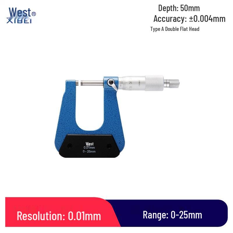 Qinghai 0-25mm Electronic Digital Deep Span Micrometer with Ball & Flat Head – Ideal for Plate Thickness Measurement