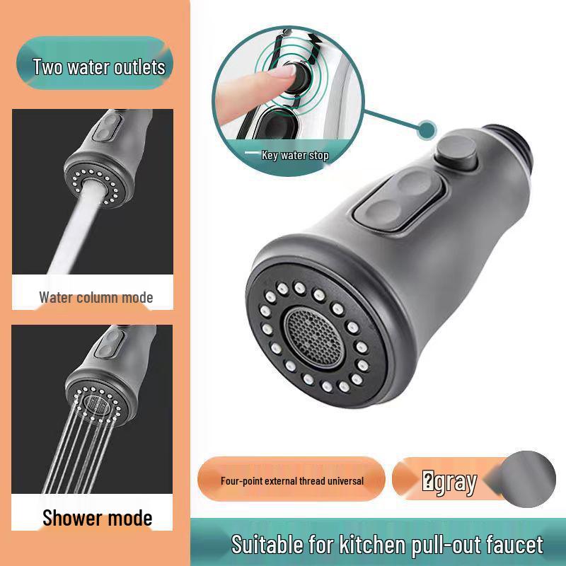 Precision Kitchen Sink Pull-Out Faucet Replacement: Anti-Splash Retractable Shower Nozzle