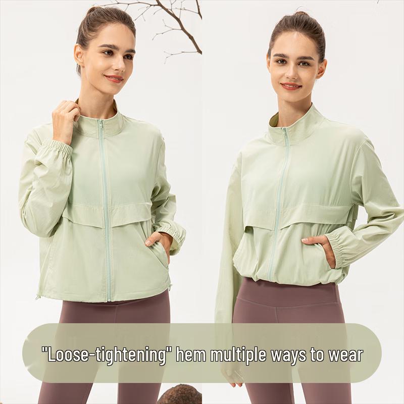 Yudong Women's Zip Stand Collar Yoga & Outdoor Sport Jacket