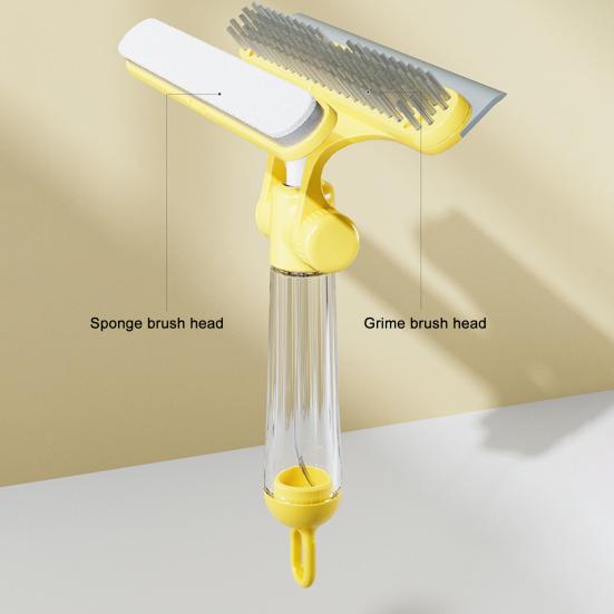 3-in-1 Glass Cleaning Wiper with Spray Bottle Ergonomic Handle Professional Cleaning Scraper Window Scraper Kit