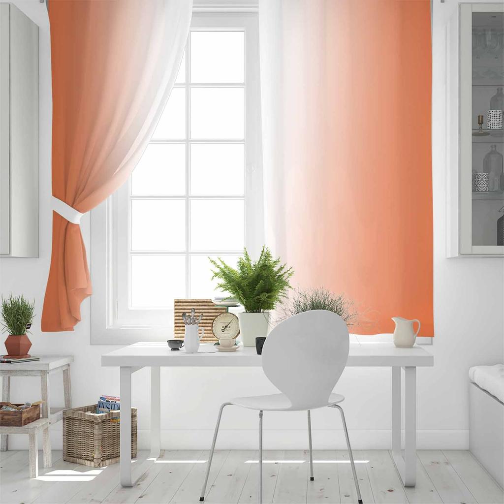 Orange Rot Farbverlauf Weiß Verdunkelungsvorhänge Für Wohnzimmer Schlafzimmer Fensterdekoration Vorhänge Heimdeko