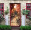Landscape Door Stickers 3D Removable Self Adhesive Sticker Natural Scenery Wallpaper PVC Art Murals for Doors Modern Home Decor