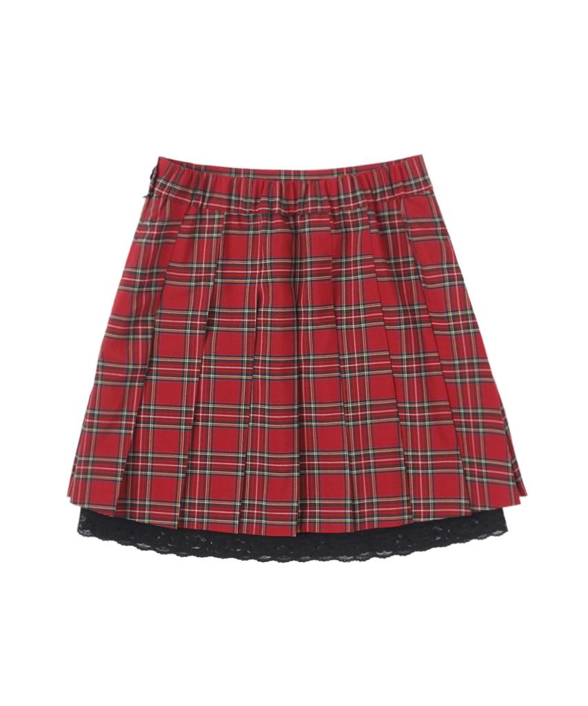 Sseonegteu Stage Pleats Skirt - Red