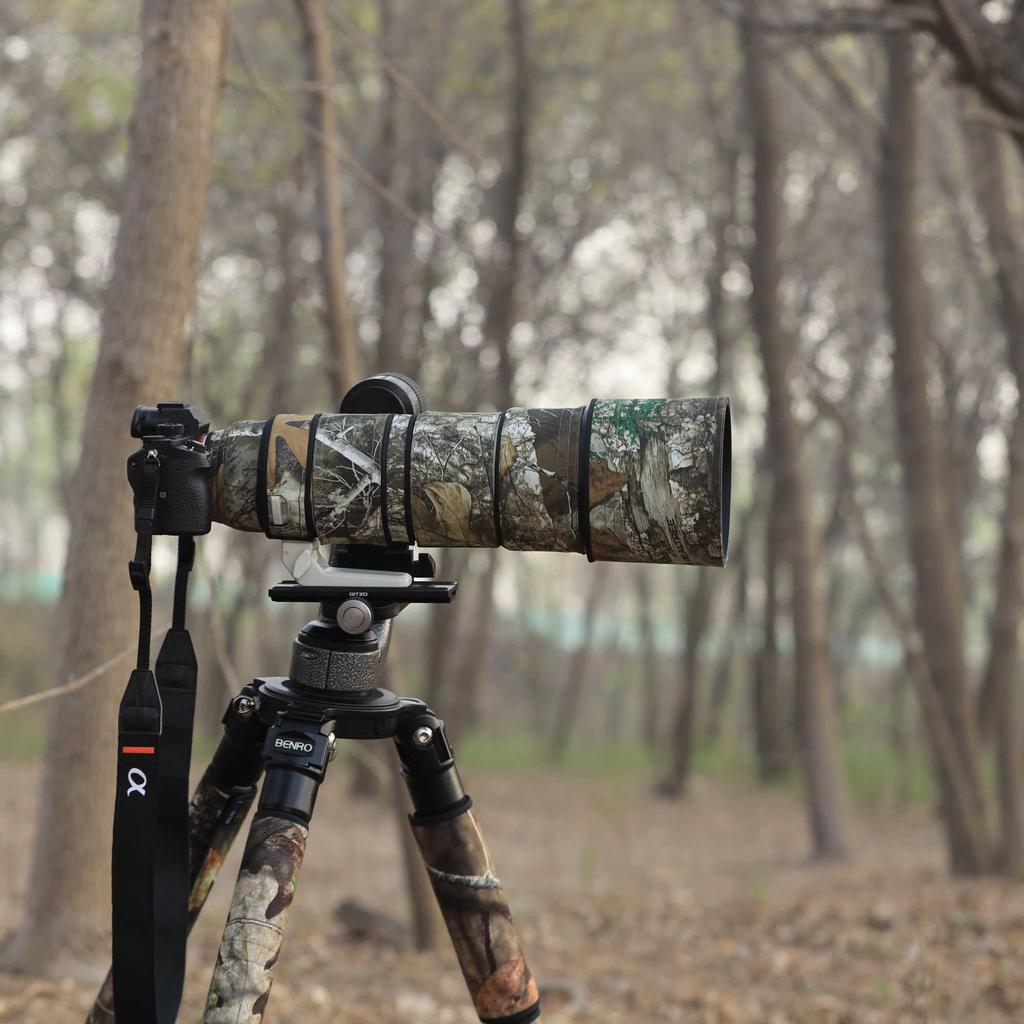 RolanPro Camouflage Lens Cover for Sony FE G OSS Waterproof Telephoto Lens Camouflage Cover Jungle Camouflage 200-600mm F5.6-6.3 Three-layer Color
