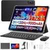 Blackview Android 15 Tablet PC with Large 9000mAh PD 18W Fast T615 CPU with Widevine L1 4G AI and Gaming 12-inch Screen, 20001200 Resolution,