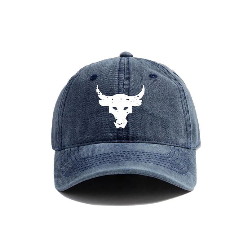 Gorra de Béisbol Brahma Bull de Dwayne Johnson Gorras de Papá Verano Desgastadas Hombres Exterior Ajustable Gorras de Algodón Protección Solar Exterior