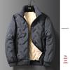 Men's Winter Cotton Jacket with Velvet Lining - Thick, Warm Lambswool Parka