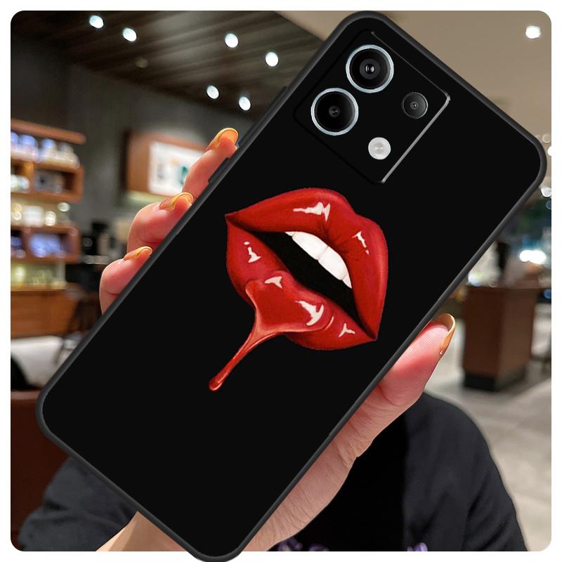 Sexy Lips KISS Case For Xiaomi Redmi Note 12 9 10 11 13 14 15 Pro Plus Cover For Redmi 13C 12C 10C 14C 15 C
