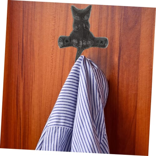 Cabilock Coat Hooks, Wall-Mounted, Set of 4, 15kg Weight Capacity, Rust-Resistant Iron, Includes Anti-Scratch Screws and Anti-Scratch Pads (Suitable f