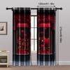 2pc,  Valentine's Day Window Treatment Curtains Romantic Confession Rose Fabric,Without Electricity Party Decorations Suitable