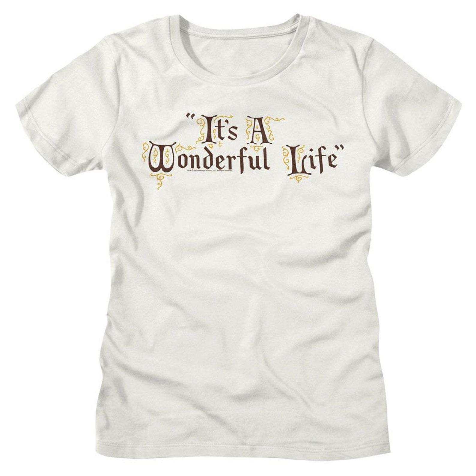 It s a Wonderful Life Title Treatment Vintage White Women s T-Shirt 3XL