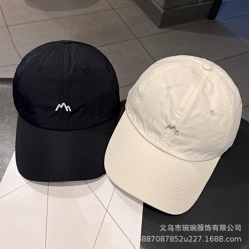 Light and fast-drying breathable baseball hat men's and women's summer versatile soft top sun protection visor hat Xiaoshan embroidery cap