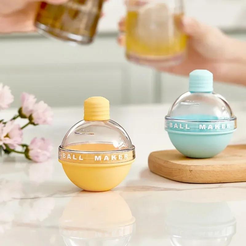 Light Bulb Type Ice Cube Mold Round Ice Hockey Premium Silicone Ice Sphere Molds Seamless 2.5in Balls Kitchen Kitchen Gadgets