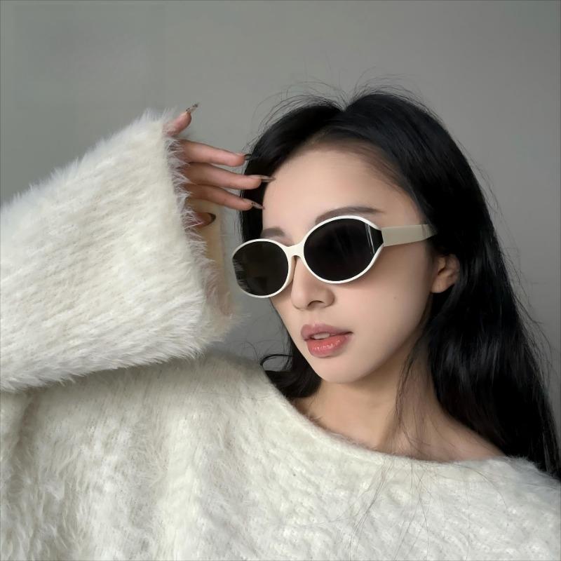 Ins Popular Fashion Cat Eye Women Sunglasses Retro Black &Leopard Shades Trending Oval Sun Glasses Uv400