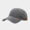 Fashion Hat Vintage Washed Cotton Baseball Cap Side Peak Leather Label Cap Casual Versatile Sun Hat Tide