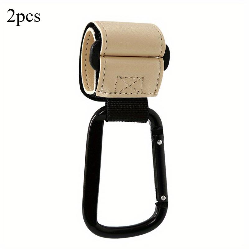 Baby Diaper Bag Hook, Multi-function Stroller Organize PU Leather Adjustable Hook, Handcarts and Pram Stroller Storage Hook.