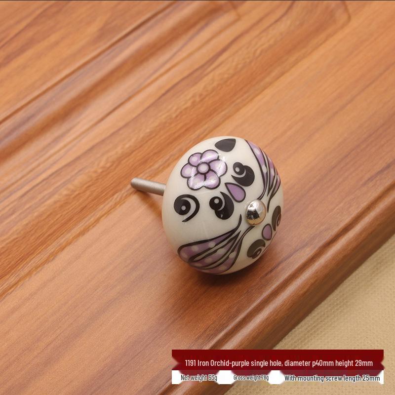 Modern Pastoral Pumpkin Ceramic Cabinet Handle for Kitchen and Drawer
