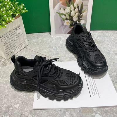 Platform Dad Shoes Women's 2025 New Autumn and Spring Heightening White Shoes Running Shoes Sports Versatile and Lightweight Ins