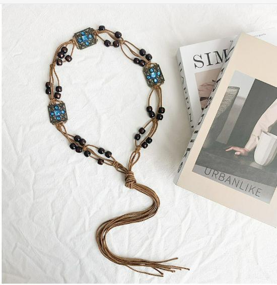 

Богемный Y2K Этнический Пояс Ручной Работы для Женщин – Универсальное Украшение для Платья