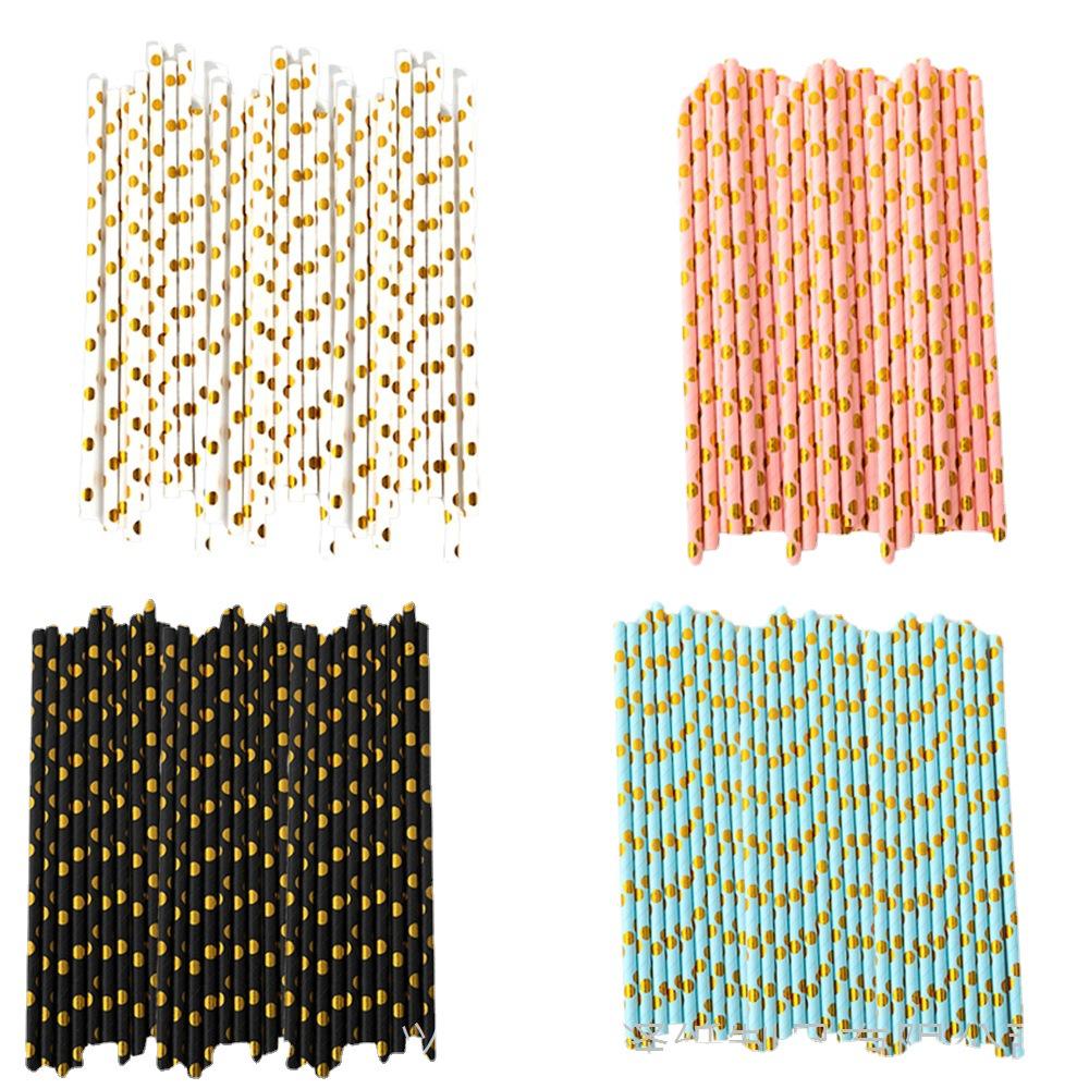 Multi-color Hot-Stamped Party Paper Tableware Set: Plates, Cups & Napkins