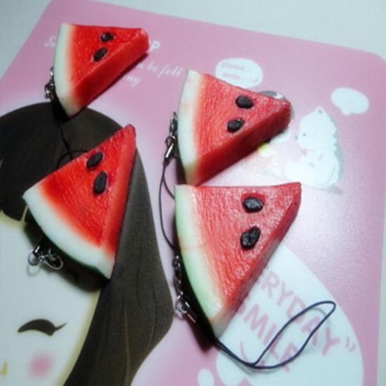 Simulation Fruit Cute Watermelon Pendant Cellphone Strap Purse Bag Key Chain