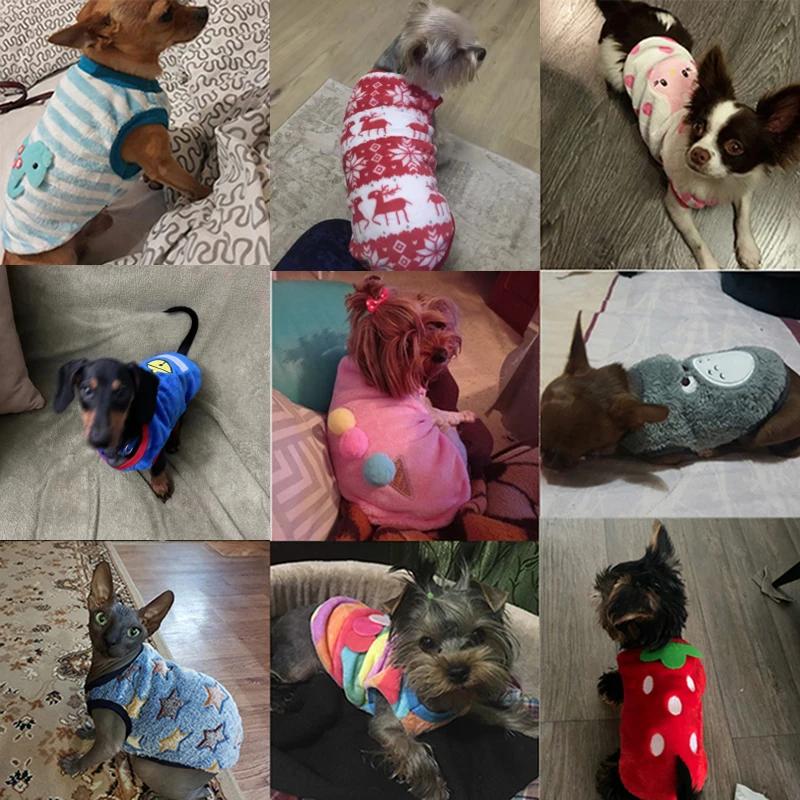 Warm Winter Vest for Small Dogs And Cats Cute Puppy Puffer Jacket Soft Flannel Pet Sweater X-Small Dog Accessories