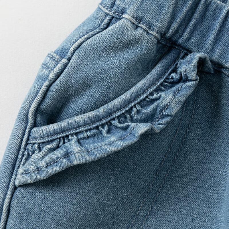 DAVE & BELLA Girls' Fleece-Lined Denim Flared Pants