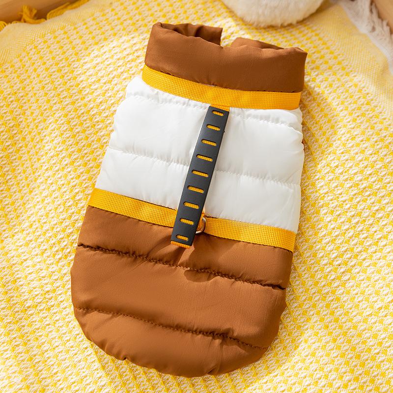 

Хлопковая одежда для питомцев, одежда для собак, осенне-зимняя куртка с имитацией пуха, жилет-тедди, странный медведь, померанский шпиц, кошка, маленькая собака, зима L (recommended weight 8-5.5 kg)