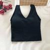 Bustier 881 V-Neck Wind Vest: Wire-Free Sports Bra with Chest Pads - Women's Beautiful Back Camisole