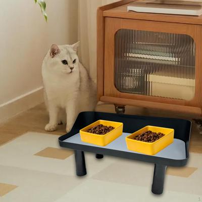 Adjustable Pet Bowl Stand Elevated Dogs Feeding Table for Food and Water Portable Supplies