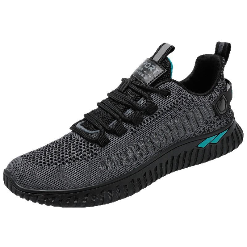 Four Seasons Flying Weaving Men's Shoes Men's Outer Mesh Shoes Outdoor Breathable Sports and Leisure Shoes