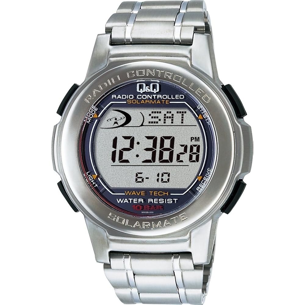 

Citizen Q&Q Digital Solar Waterproof Men s Watch with Date Metal Band Silver