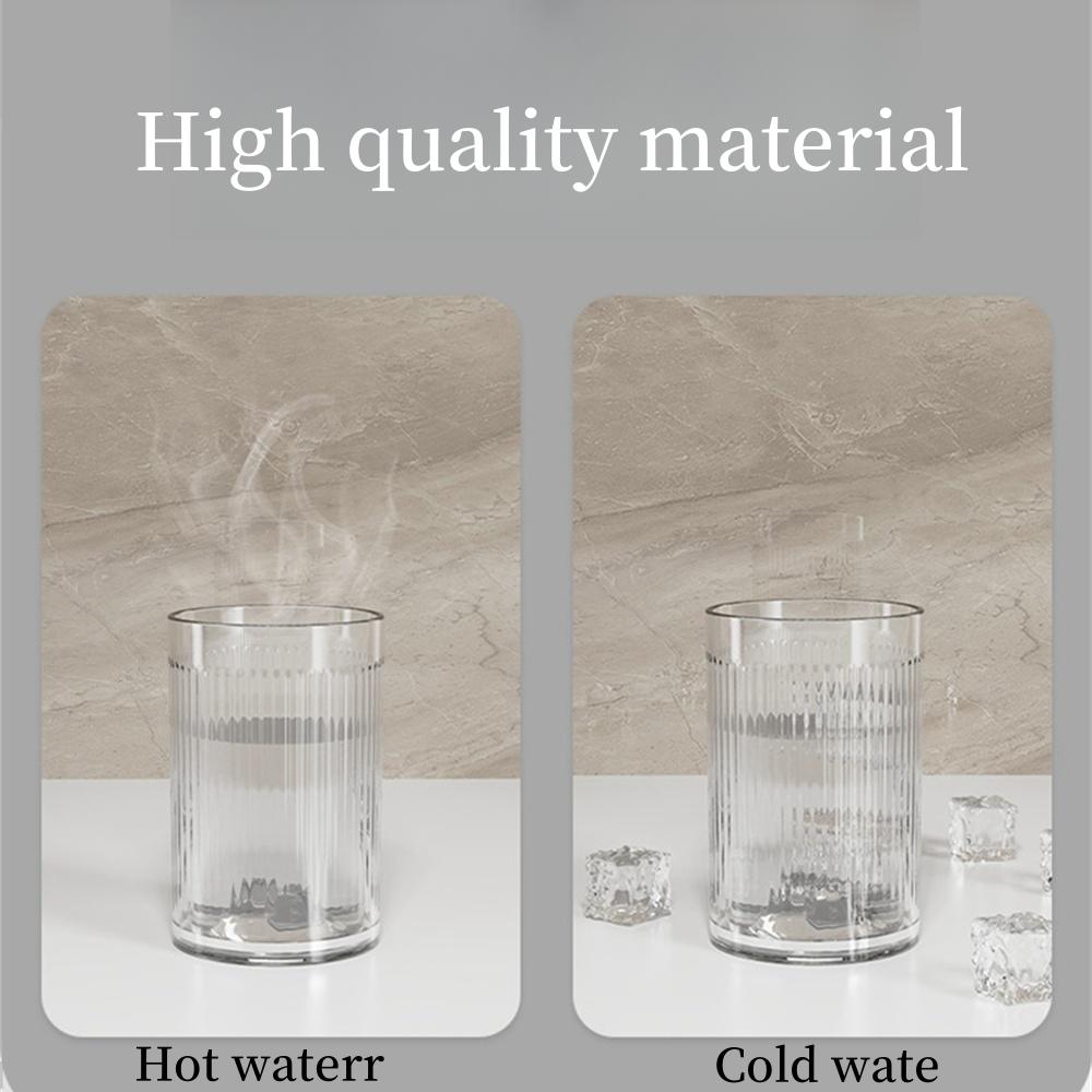 Luxus Streifen Mundspülbecher Tragbarer Runder Zahnbürstenhalter Becher Bunter Klarer Zahnbürstenaufbewahrungsbecher Badezimmer Waschutensilien